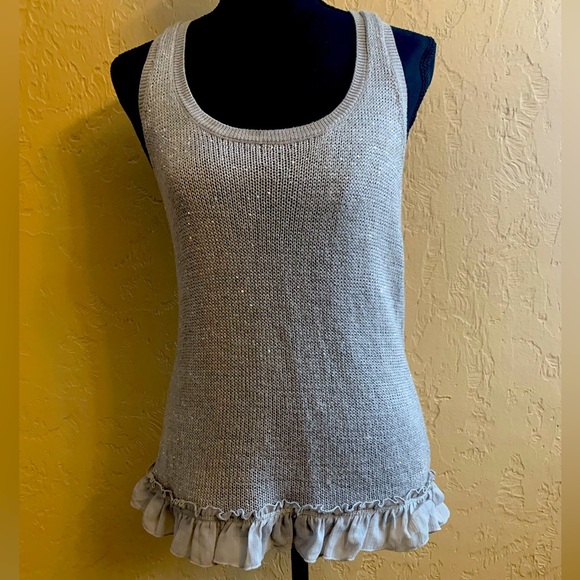 🍒 Aéropostale silver sequin tank - Picture 1 of 3
